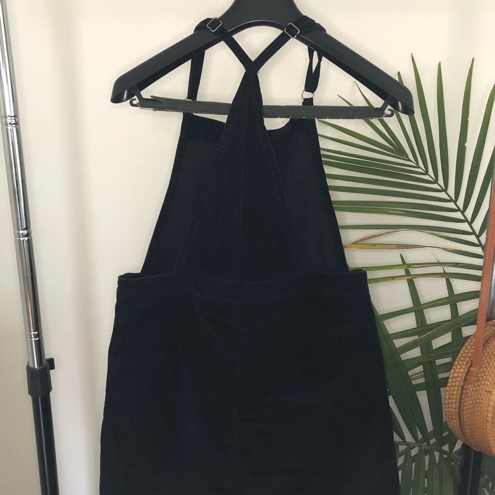 Corduroy black overall dress - Picture 2 of 2